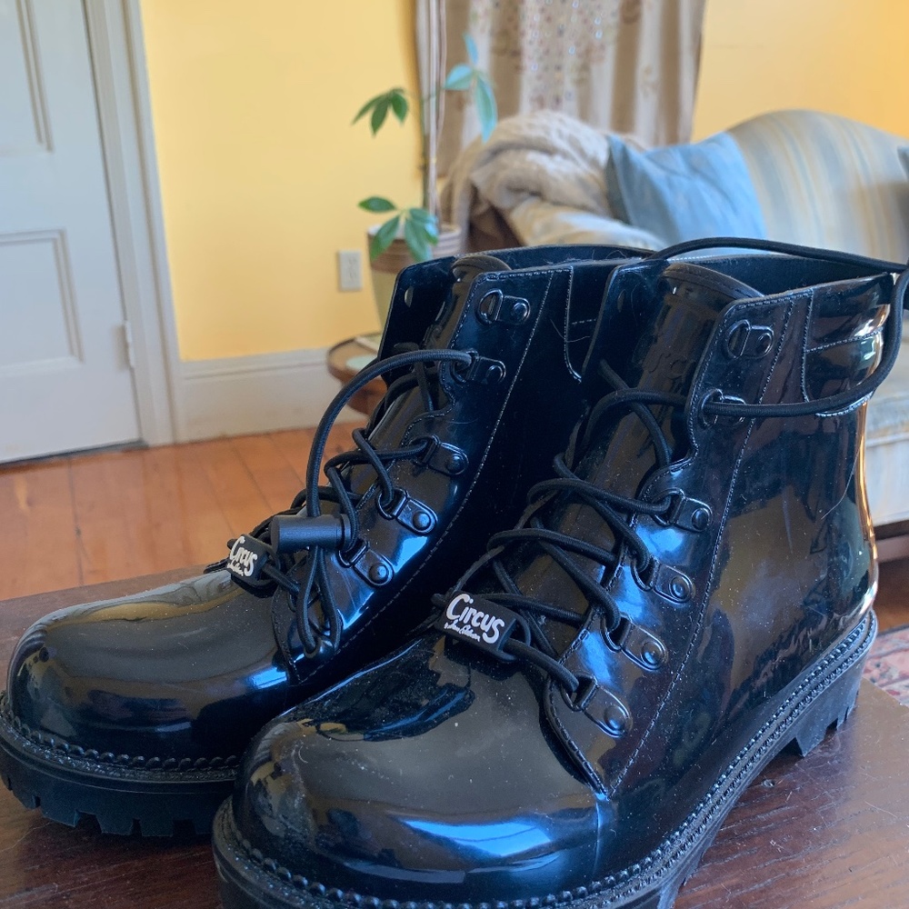 Black shiny Circus shoes, brand new, never worn